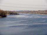 fot. Rzeka Narew - widok z zapory wodnej w Dębem